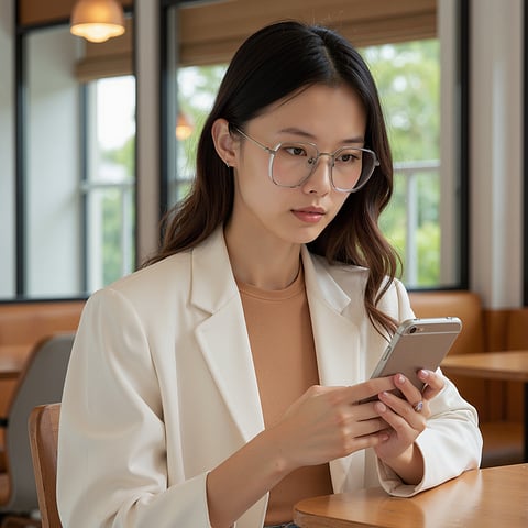 Lenskart Air Silver Full Rim Geometric right side