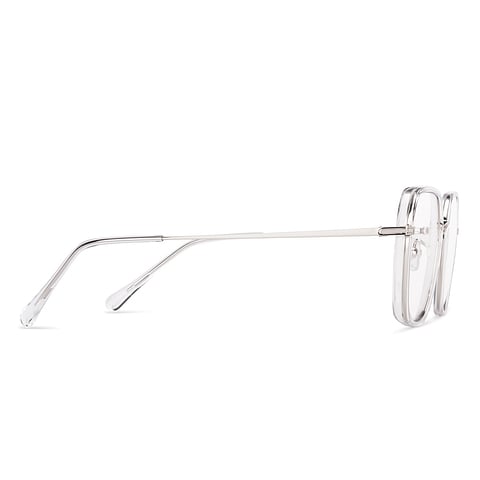Lenskart Air Silver Full Rim Geometric left side