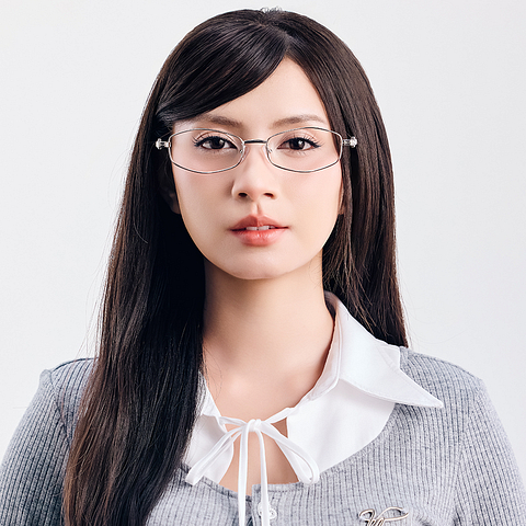 Lenskart STUDIO Silver Full Rim Geometric left side