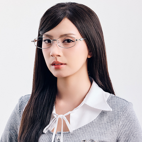 Lenskart STUDIO Silver Full Rim Geometric right side