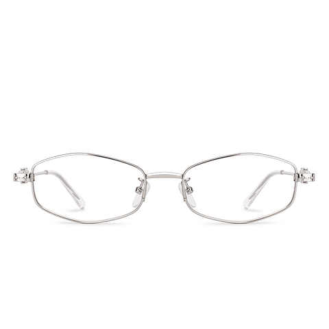 Lenskart STUDIO Silver Full Rim Geometric right side