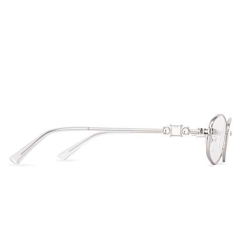 Lenskart STUDIO Silver Full Rim Geometric left side