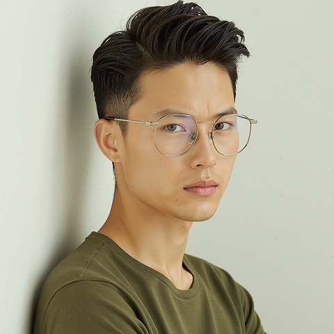 Lenskart Silver Full Rim Hexagonal right side