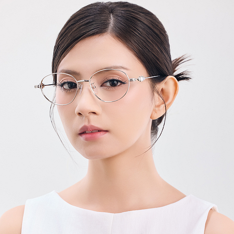 Lenskart STUDIO Silver Full Rim Oval right side
