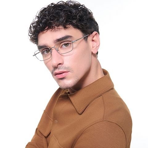 Lenskart Air Online Silver Full Rim Rectangle right side