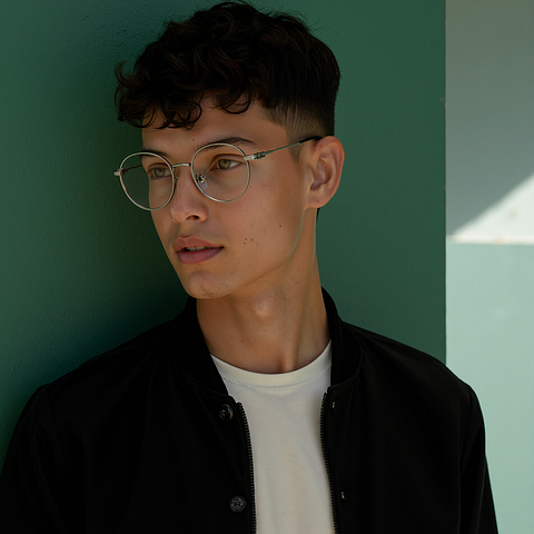 Lenskart Silver Full Rim Round right side Lenskart Silver Full Rim Round right side