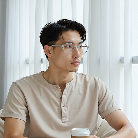 Lenskart Silver Full Rim Round left side