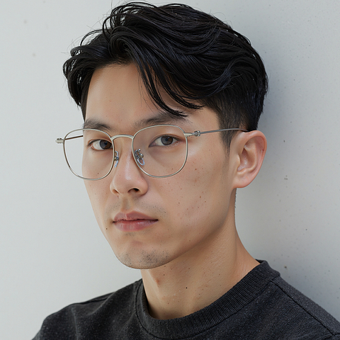 Lenskart Silver Full Rim Round left side