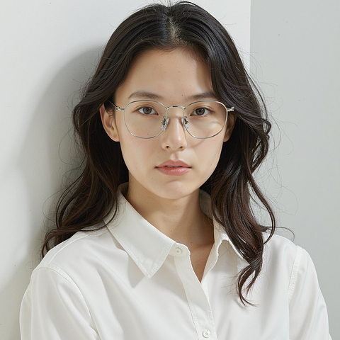 Lenskart Silver Full Rim Round left side