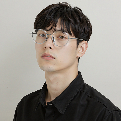 Lenskart Silver Full Rim Square left side