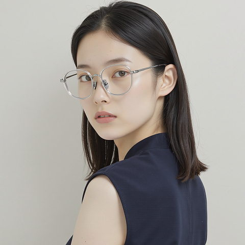 Lenskart Silver Full Rim Square left side