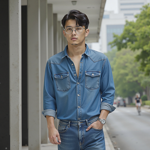 Lenskart Silver Full Rim Square left side