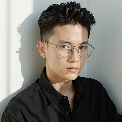 Lenskart Silver Full Rim Square right side