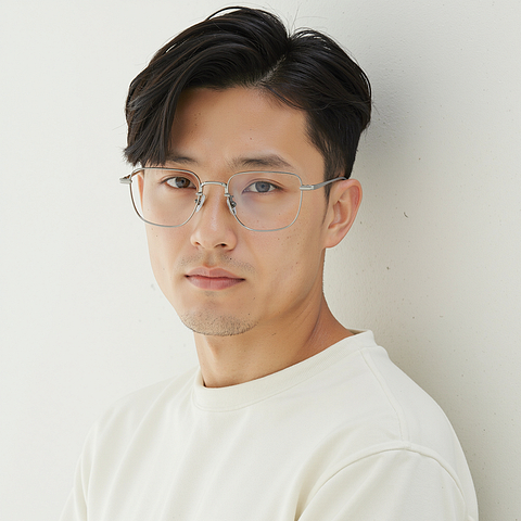 Lenskart Silver Full Rim Square left side