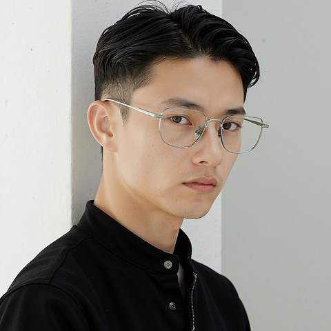 Lenskart Silver Full Rim Square right side