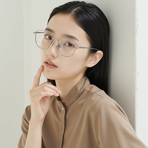 Lenskart Silver Full Rim Square left side