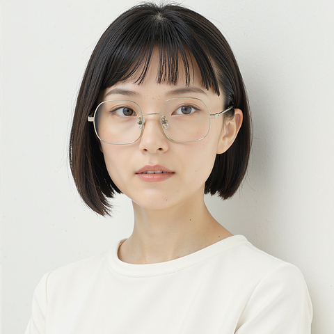 Lenskart Silver Full Rim Square left side