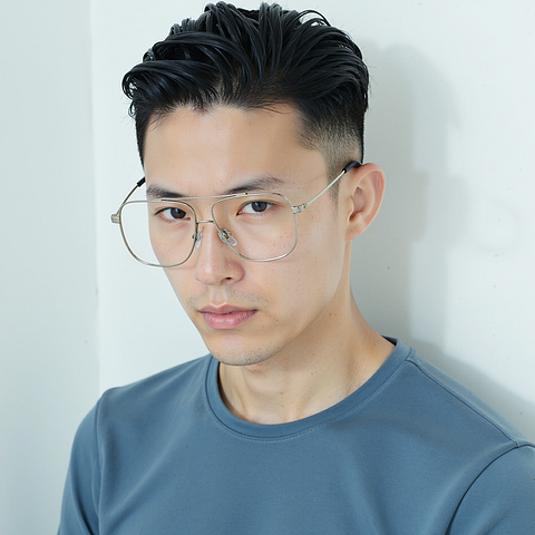 Lenskart Silver Full Rim Square left side