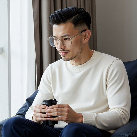 Lenskart Silver Full Rim Square left side