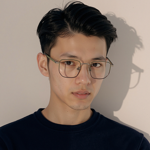 Lenskart Silver Full Rim Geometric right side