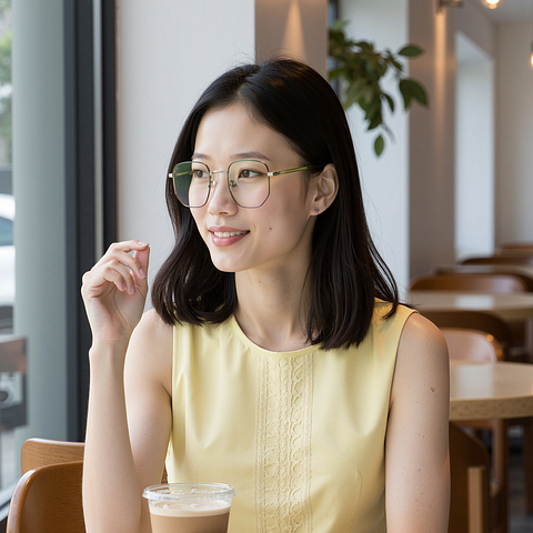 Lenskart Silver Full Rim Geometric right side