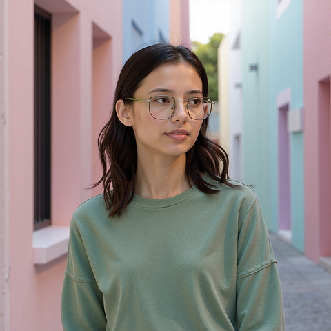 Lenskart Silver Full Rim Geometric right side