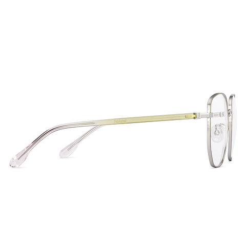 Lenskart Silver Full Rim Geometric left side