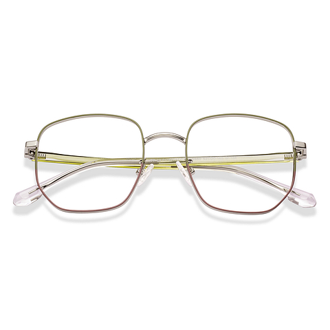 Lenskart Silver Full Rim Geometric left side
