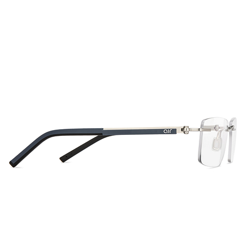 Lenskart Air Online Silver Rimless Rectangle left side