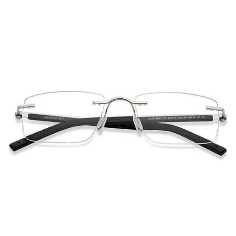 Lenskart Air Online Silver Rimless Rectangle left side