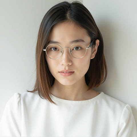 Lenskart Silver Full Rim Round left side