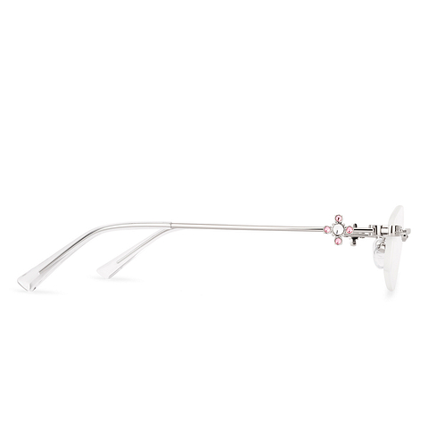 Lenskart STUDIO Silver Rimless Geometric right side