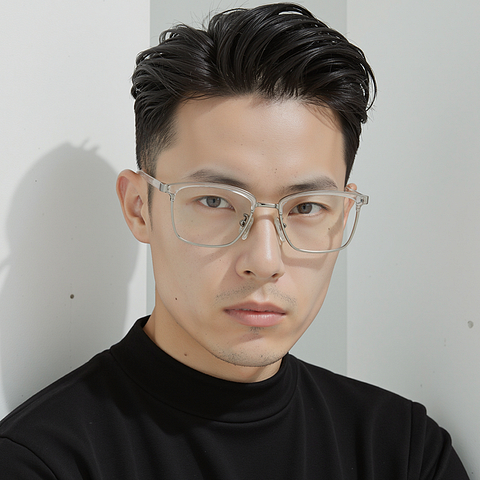 Lenskart Air Online Silver Full Rim Square left side