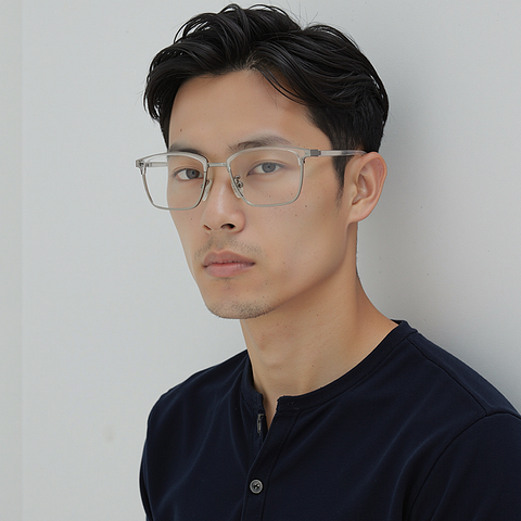 Lenskart Air Online Silver Full Rim Square right side