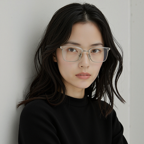 Lenskart Air Online Silver Full Rim Square left side