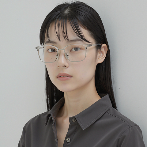 Lenskart Air Online Silver Full Rim Square right side