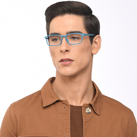 Lenskart Air Online Sky Blue Full Rim Rectangle right side