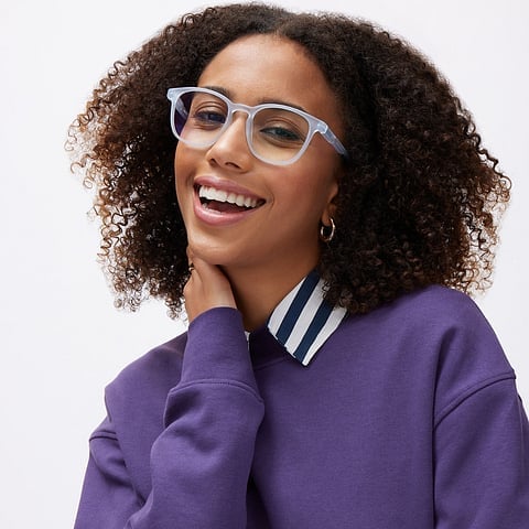 Lenskart Hustlr Blue sky Full Rim Square right side