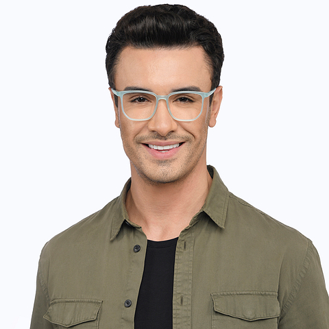 Lenskart Sky Blue Full Rim Square right side