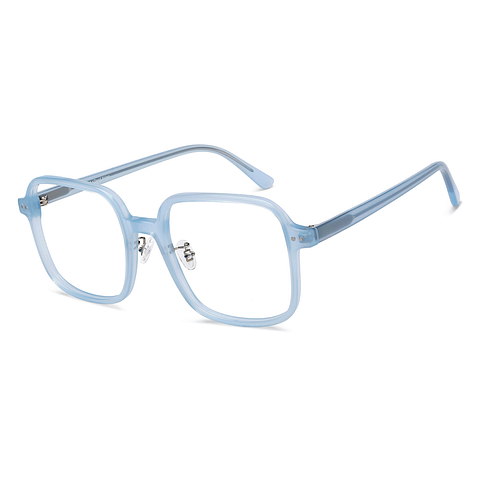Lenskart Sky Blue Full Rim Square left side