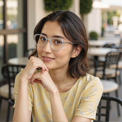 Lenskart Air Sky Blue Full Rim Square right side