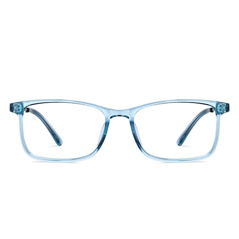 Lenskart Air Online Sky Blue Transparent Full Rim Rectangle left side