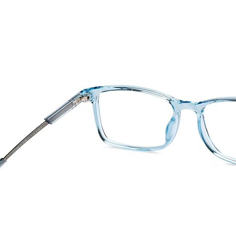 Lenskart Air Online Sky Blue Transparent Full Rim Rectangle right side