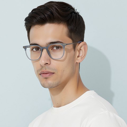 Lenskart Air Blue Transparent Full Rim Square left side Lenskart Air Blue Transparent Full Rim Square left side