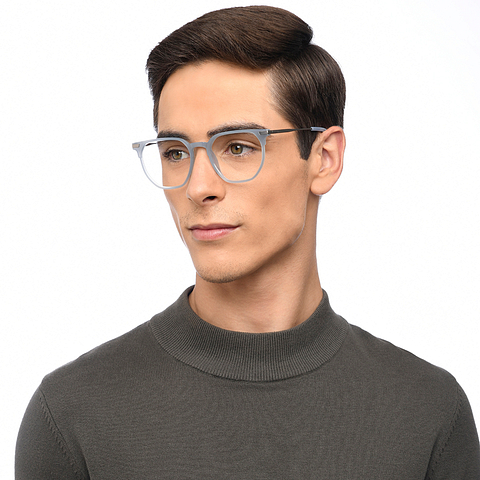Lenskart Air Blue Transparent Full Rim Square right side
