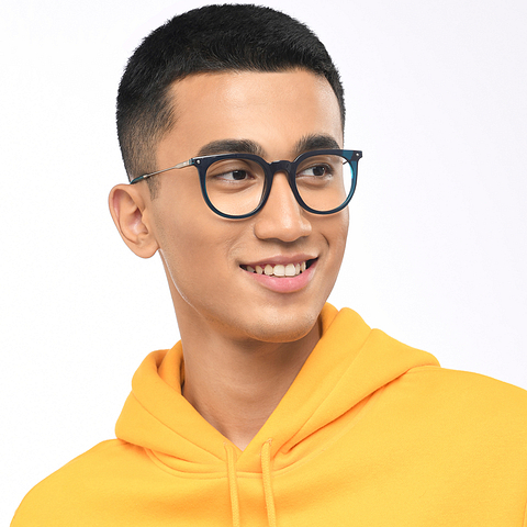 Lenskart Studio Online Green Transparent Full Rim Round right side