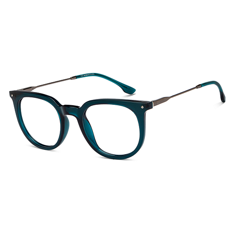Lenskart Studio Online Green Transparent Full Rim Round right side