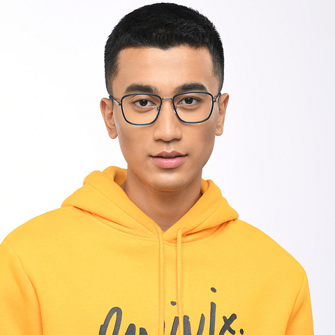 Lenskart Studio Online Sky Blue Full Rim Square right side