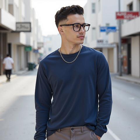 Lenskart Air LA Light Brown Full Rim Square left side