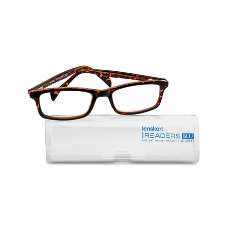 LENSKART BLU READERS Demi Turquoise Full Rim Rectangle LENSKART BLU READERS LR E11058 Only for 1 75 Prefitted Powers right side